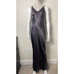MARIA GRACHVOGAL LIQUID METAL METALLIC SLIP DRESS S